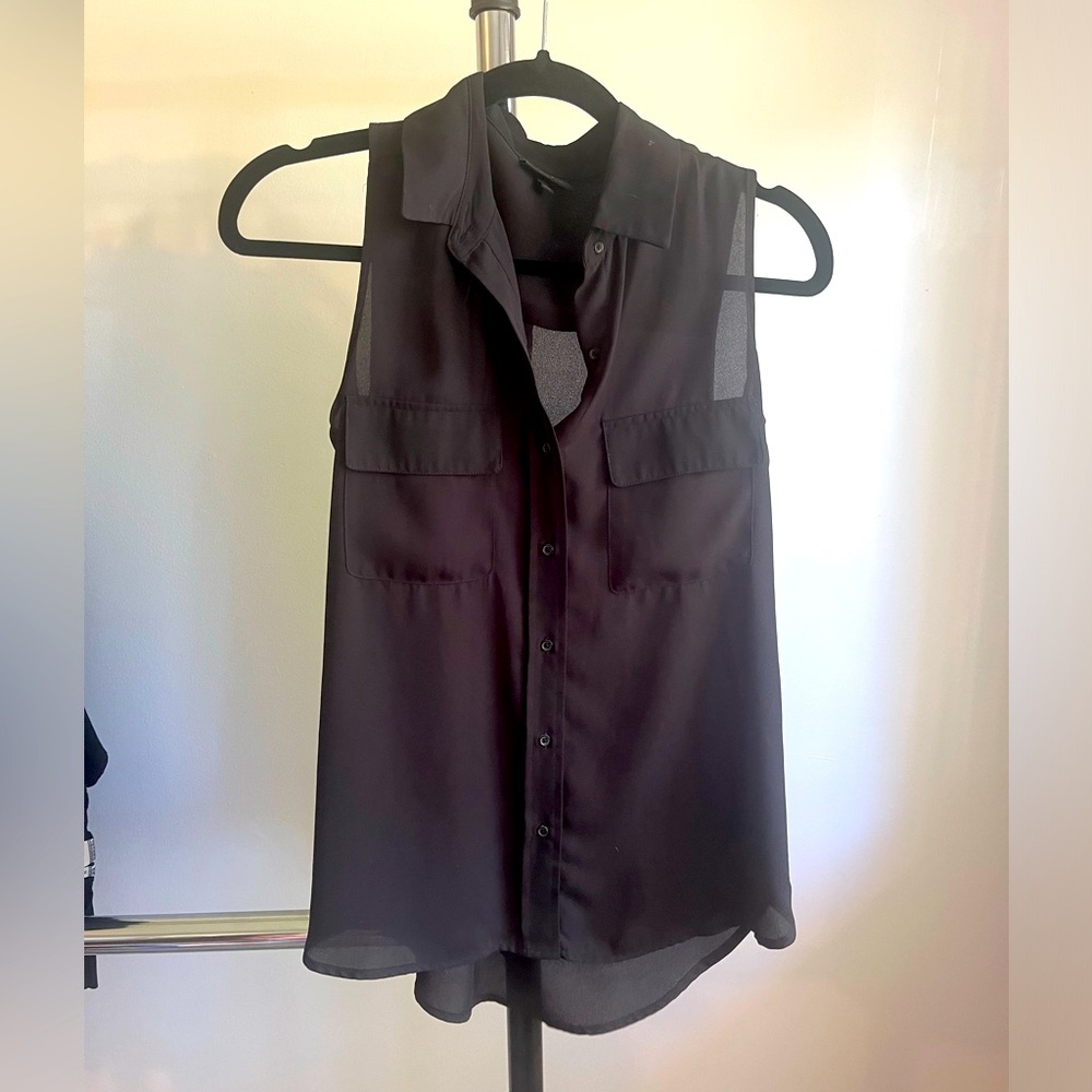 Black blouse tank top